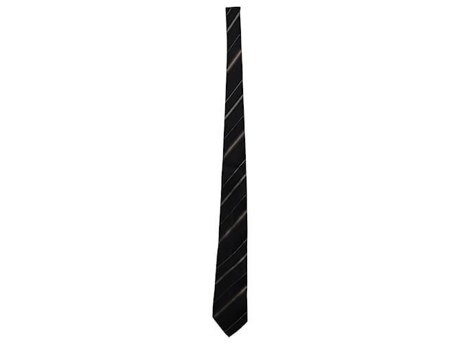 Giorgio Armani Gestreifte Krawatte aus mehrfarbiger Seide  ref.608483
