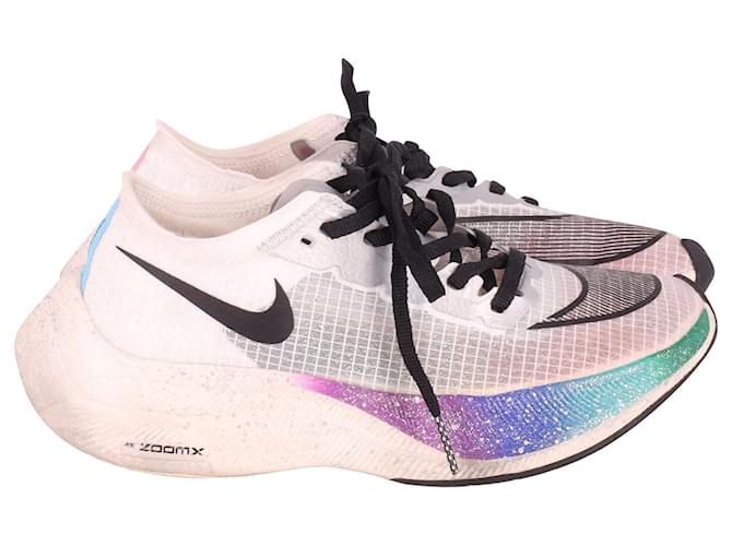 Nike ZoomX Vaporfly NEXT% 'Be True'  in White Rubber, mesh  ref.608504
