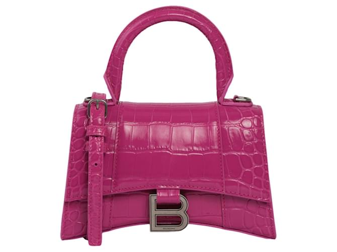 Balenciaga Hourglass Small Top Handle Bag in Pink