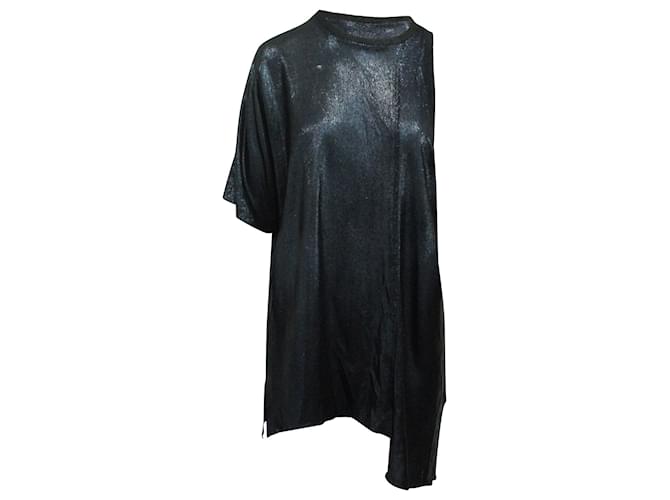 Golden Goose One-Sleeve T-Shirt in Navy Blue Viscose Cellulose fibre  ref.608536