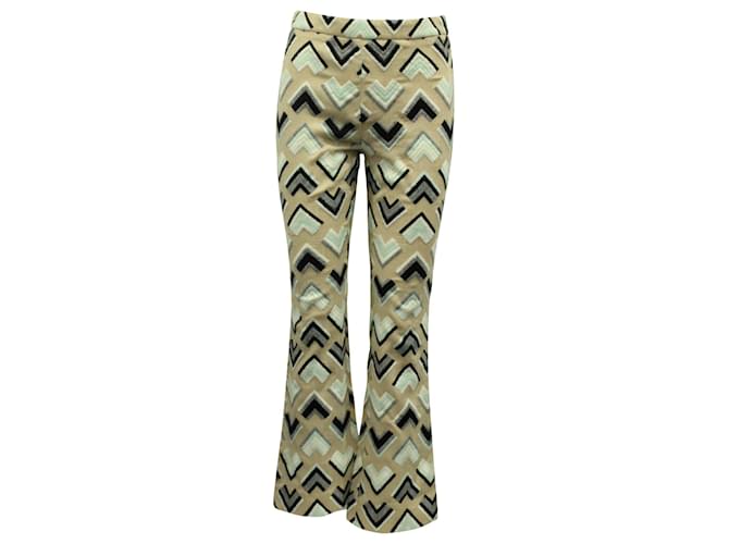 Giambattista Valli Geometric-Pattern Trousers in Multicolor Wool  ref.608570