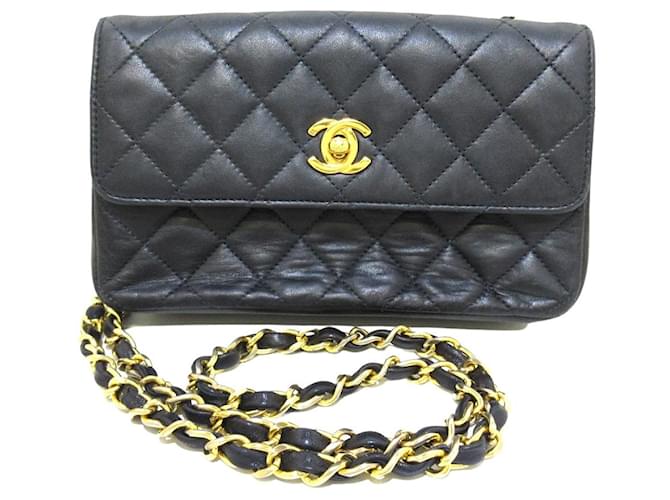 Chanel Wallet on Chain Veau façon poulain Noir  ref.608632