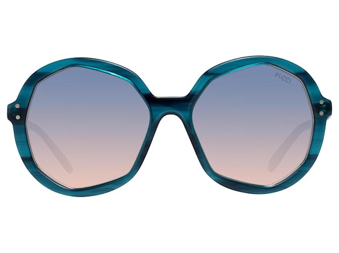 Emilio Pucci Menta donne blu occhiali da sole EP0086 5592U 55-18-147 MM Metallo  ref.608700