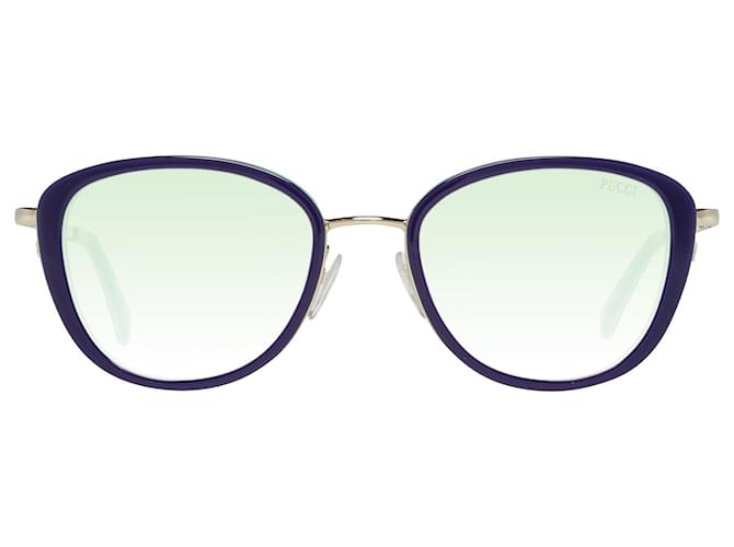 Emilio Pucci Menta donne blu occhiali da sole EP0047-O 5292P 52-19-143 MM Metallo  ref.608772