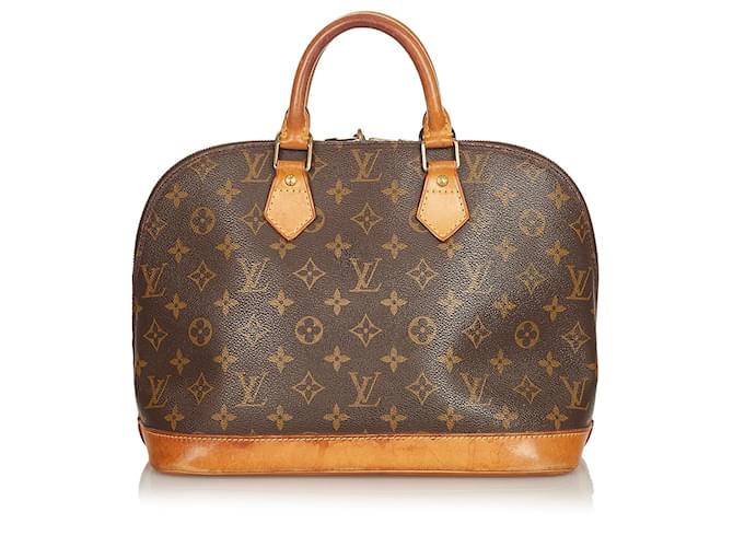 Louis Vuitton Brown Monogram Alma PM Leather Cloth  ref.608831
