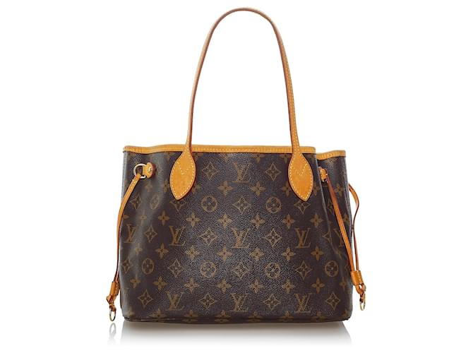 Louis Vuitton Brown Monogram Neverfull PM Leather Cloth  ref.608948