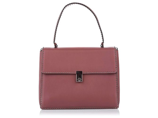 Borsa Valentino Pink Rockstud in pelle Rosa