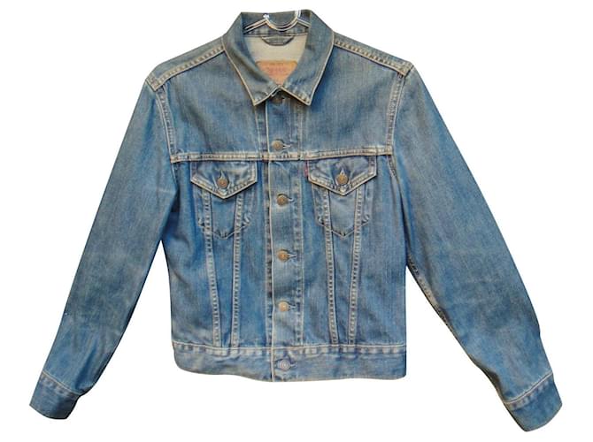 Levi's trucker jacket "for girl" size S Blue Cotton  ref.609173