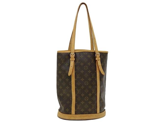 Bucket Balde Louis Vuitton Marrom Lona  ref.609195