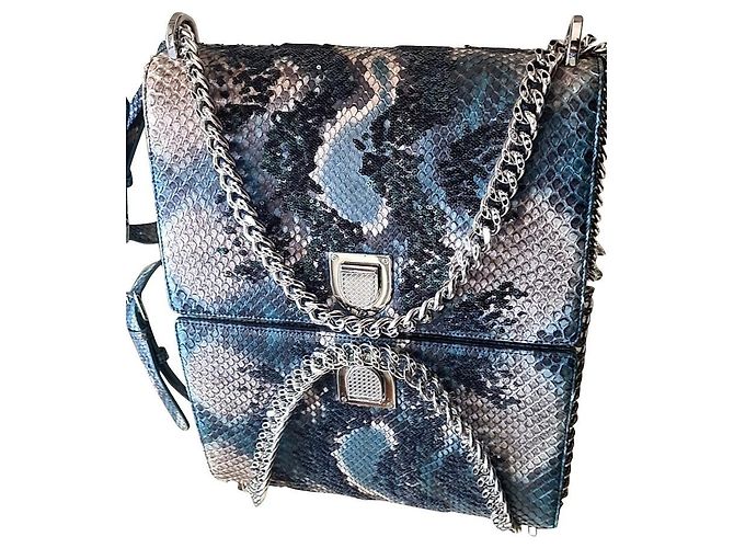 Bolso de mano Christian Dior de piel azul