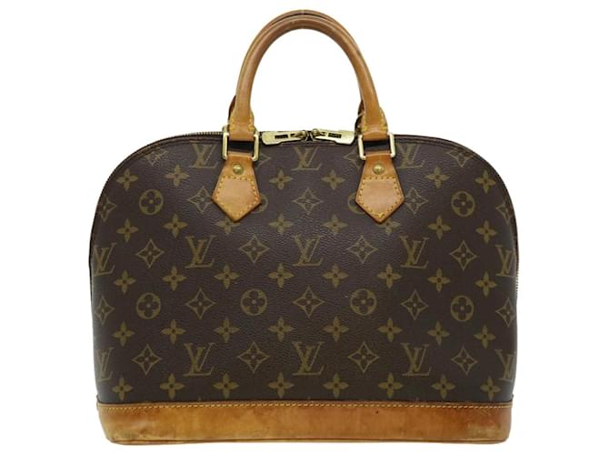 Louis Vuitton Alma Marrom Lona  ref.609338