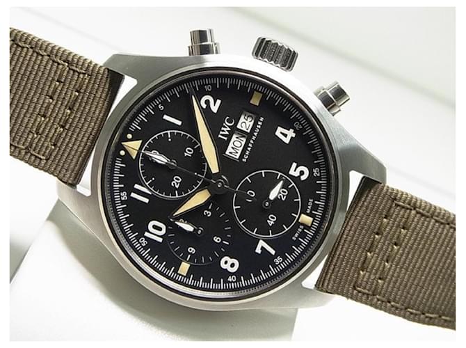 IWC Pilot's watch Chronograph Spitfire IW387901 Mens Black Steel  ref.609497