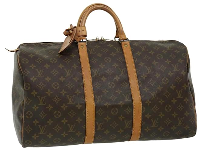Louis Vuitton Keepall 50 Brown Cloth  ref.609506