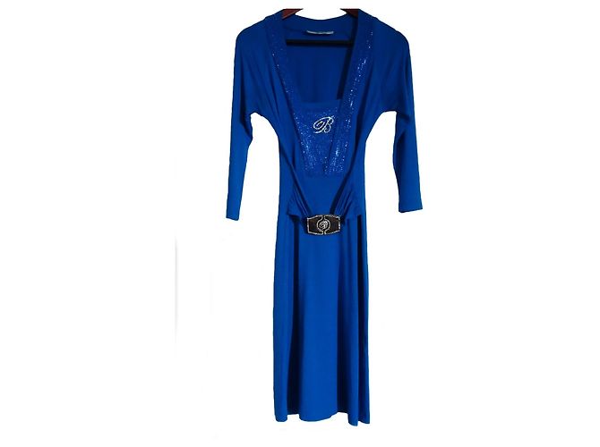 BLUMARINE SELTENES COCKTAILKLEID Blau