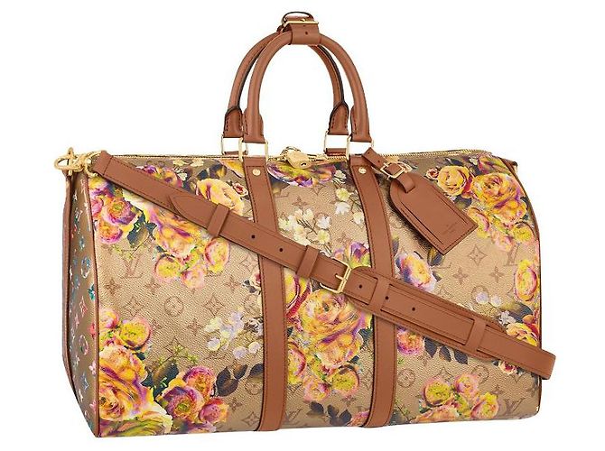 Louis Vuitton LV Keepall goldenes Blumenmuster