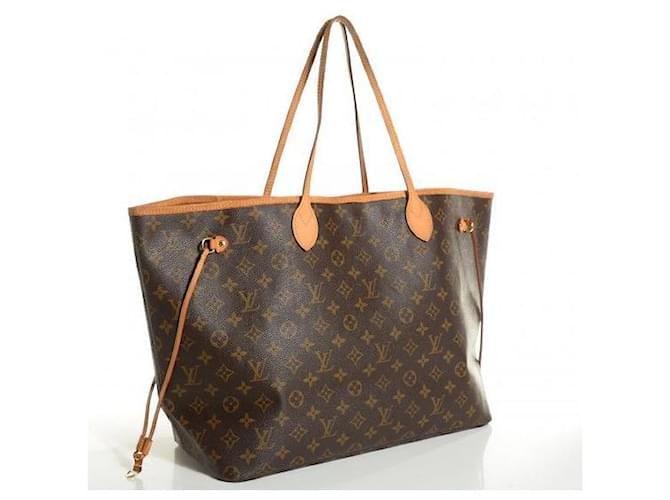 Louis Vuitton Brown Classic Monogram Neverfull Tote Bag GM