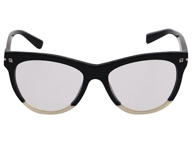 Valentino Rockstud Brille aus schwarzem und weißem Kunststoff  ref.609895