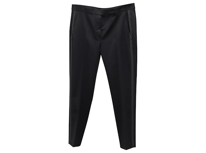 Brunello Cucinelli Beaded Trim Trousers in Black Wool  ref.609912