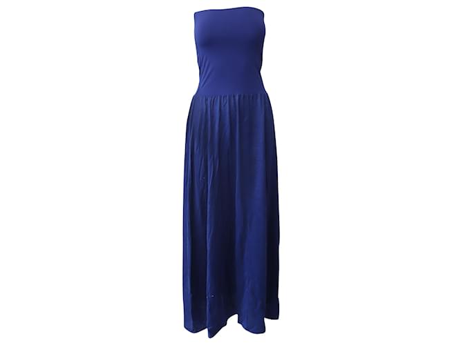Eres Ankara Maxi Dress in Blue Acrylic  ref.609918