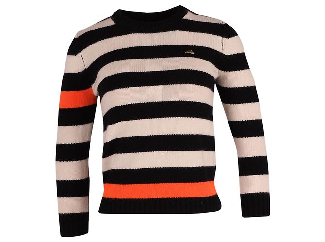Bella Freud Menace Stripe Pullover aus mehrfarbigem Kaschmir Mehrfarben