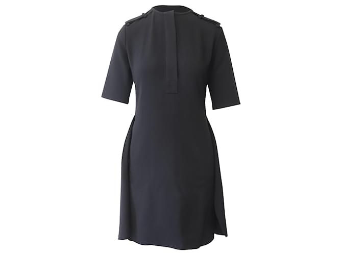 Céline Celine Phoebe Philo Military Dress in Black Triacetate Synthetic  ref.609924