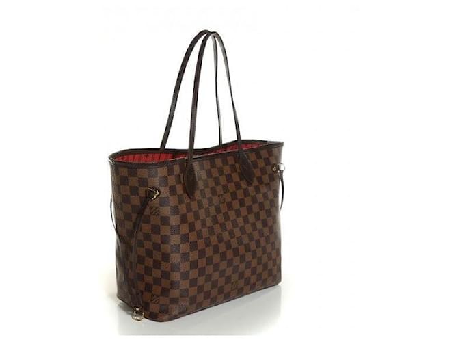Louis Vuitton Neverfull Mm Ebene Tote Bag Brown Leather ref.609938
