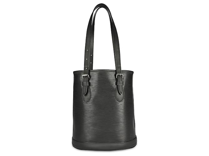 Borsa Louis Vuitton Petit Bucket in pelle Epi nera Nero  ref.609946