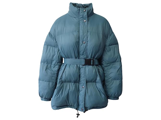 Isabel Marant Dilys Belted Puffer Jacket in Blue Polyamide Nylon  ref.609952