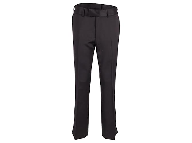 Yves Saint Laurent Rive Gauche Trousers in Black Wool  ref.609976