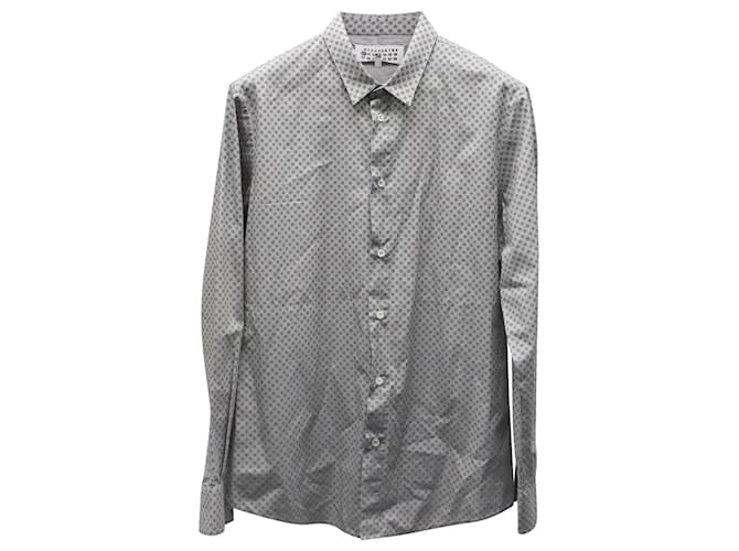 Maison Martin Margiela Camisa de manga larga con estampado de lunares en algodón gris de Maison Margiela  ref.609981
