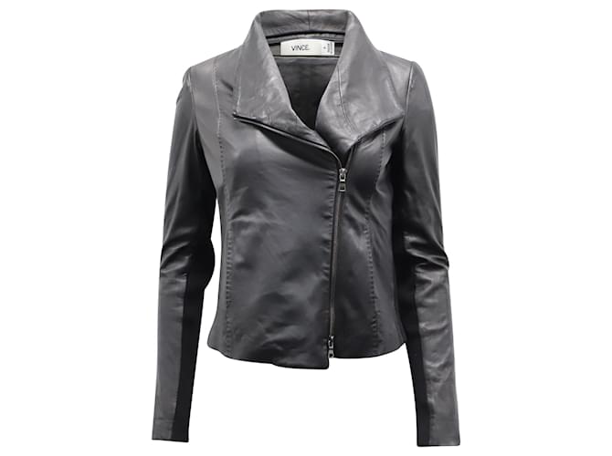 Vince Biker Jacket in Black Leather  ref.609988