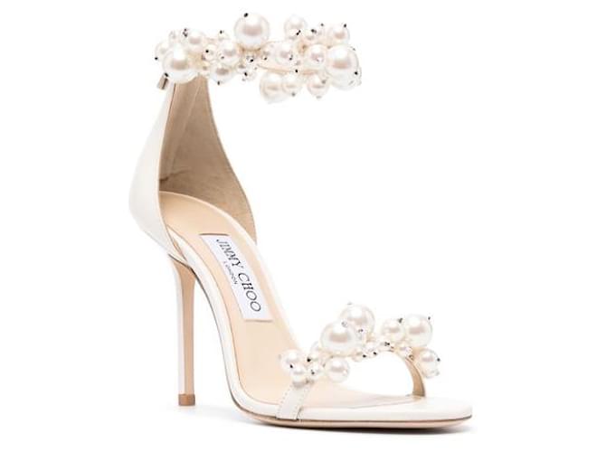 Jimmy Choo Sandals White Leather  ref.610160