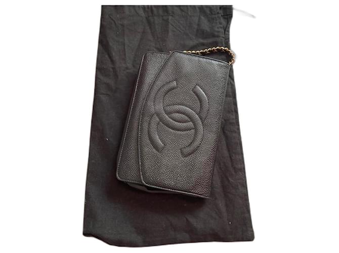Wallet On Chain Chanel Can’t say the model not much in to bags. Was given this bag 31 years ago. Black Leather  ref.610183