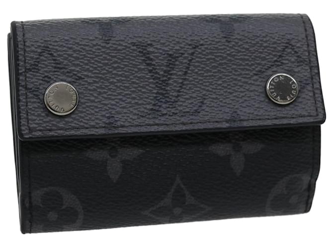 Louis Vuitton Carteira LOUISVUITTON Monogram Eclipse Reverse DiscoveryCompact Wallet M45417 auth 30461NO  ref.610231