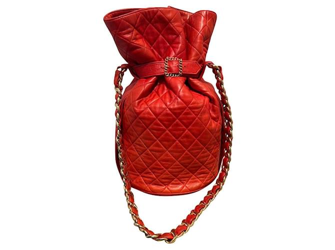Chanel Collector 1992 Red Lambskin  ref.610380