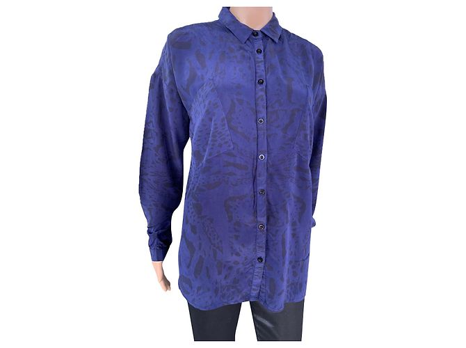 Camicia in seta Gestuz blu taglia 36