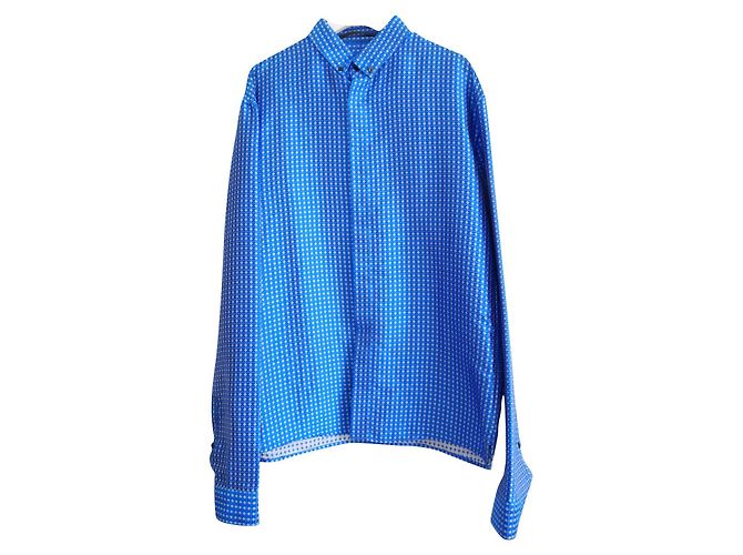 Haider Ackermann SS17 Camisa manga larga jacquard azul