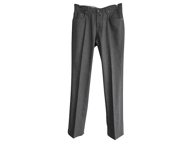 Jacob Cohen 'Tailored Jeans' Hose Grau Kaschmir Wolle  ref.610405