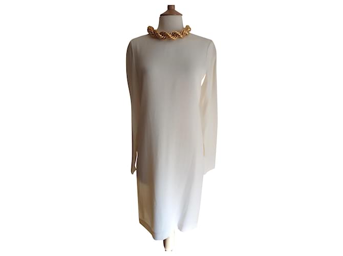 Adam Lippes Dresses Cream Silk  ref.610415
