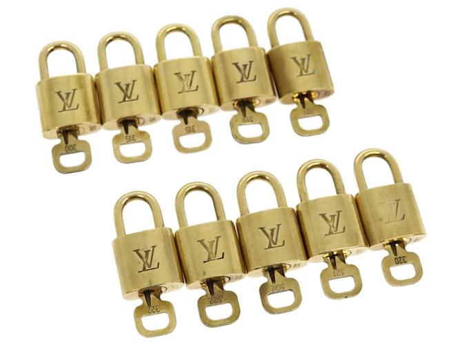 Louis Vuitton Vorhängeschloss 10set Vorhängeschloss Gold Tone LV Auth jk2314 Metall  ref.610915