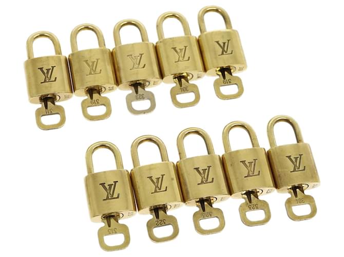 Louis Vuitton Vorhängeschloss 10set Vorhängeschloss Gold Tone LV Auth jk2312 Metall  ref.610921