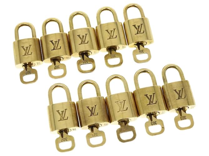 Louis Vuitton padlock 10set Padlock Gold Tone LV Auth 30474 Metal  ref.610927