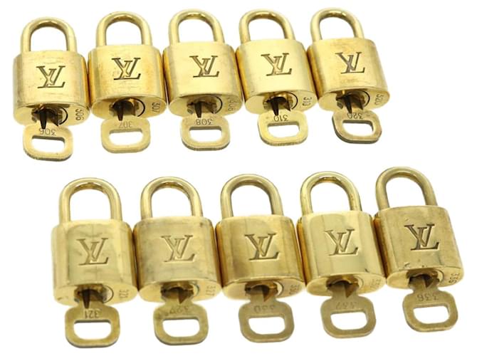 Louis Vuitton padlock 10set Padlock Gold Tone LV Auth 30271 Metal  ref.610988