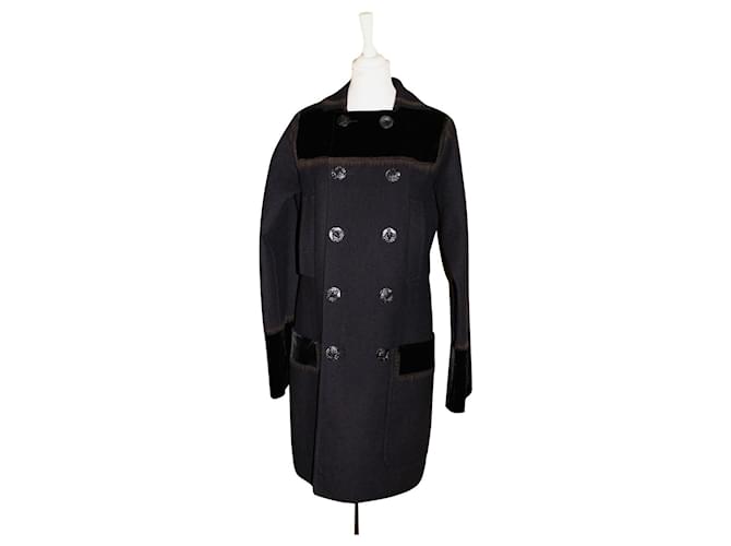 Vintage coat by Jean Paul Gaultier Brown Black Blue Multiple colors Wool  ref.611056
