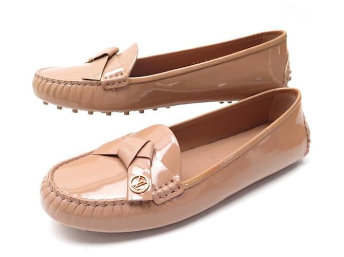 Pre-owned Louis Vuitton Monte Carlo Leather Flats In Brown