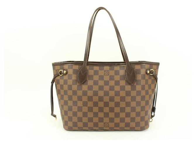 Louis Vuitton Small Damier Ebene Neverfull PM Tote Leather  ref.611226