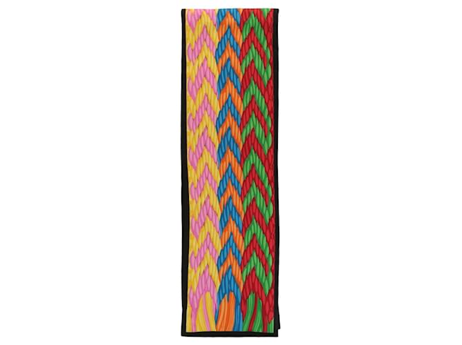 Bufanda reversible de seda con logotipo de Lanvin Multicolor  ref.611479