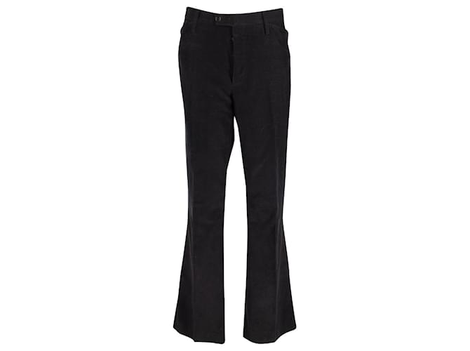 Gucci Tom Ford per Gucci Pantaloni in velluto a coste in rayon nero Raggio Fibra di cellulosa  ref.611567