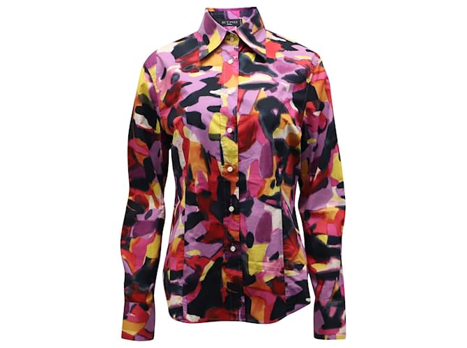 Etro Buttondown-Hemd aus mehrfarbiger Baumwolle  ref.611607