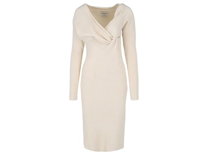 Bottega Veneta Knit Midi Dress White ref.611633 - Joli Closet